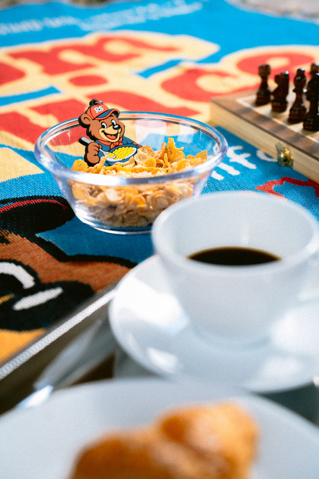 "Cereal Bear" Rubber Keychain