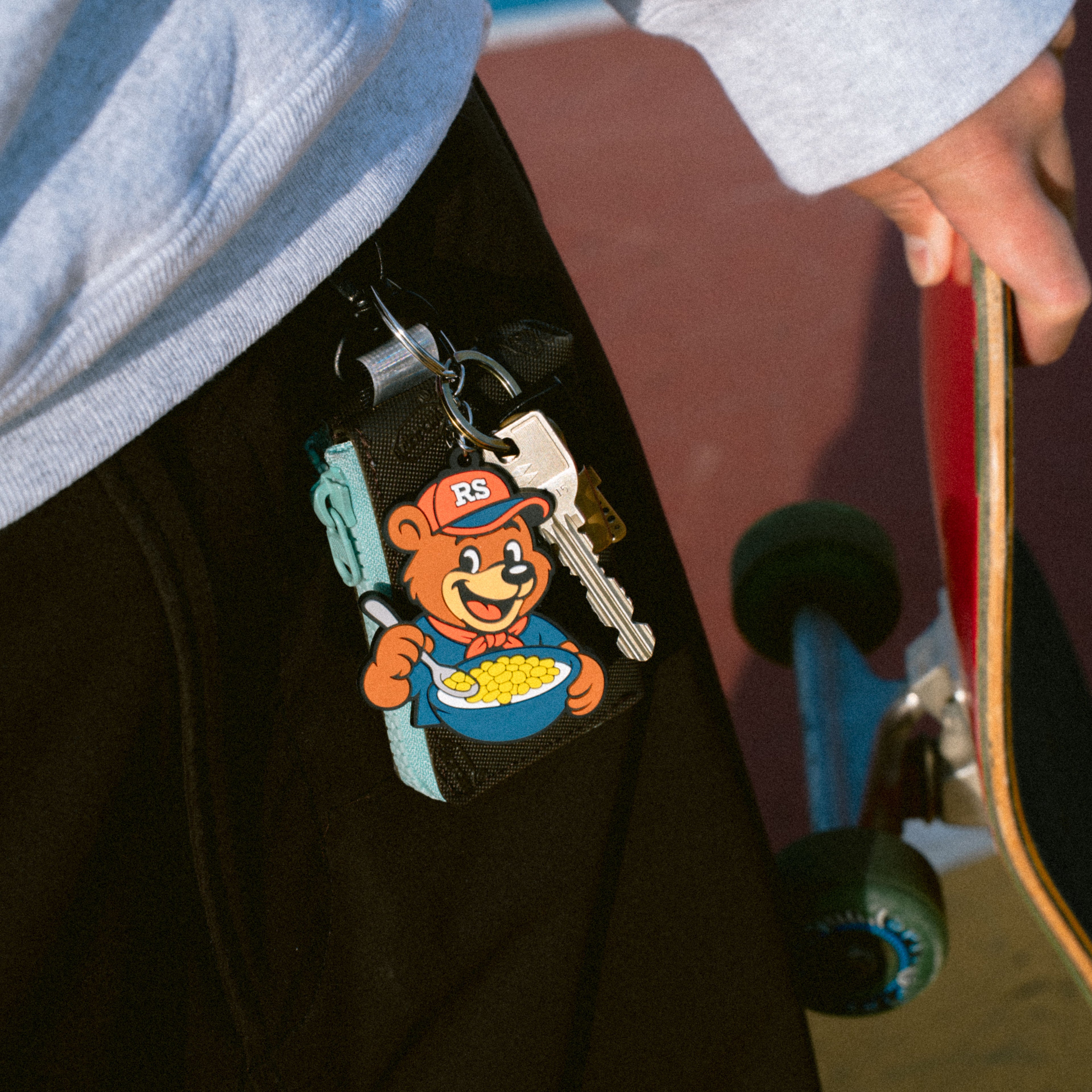 "Cereal Bear" Rubber Keychain
